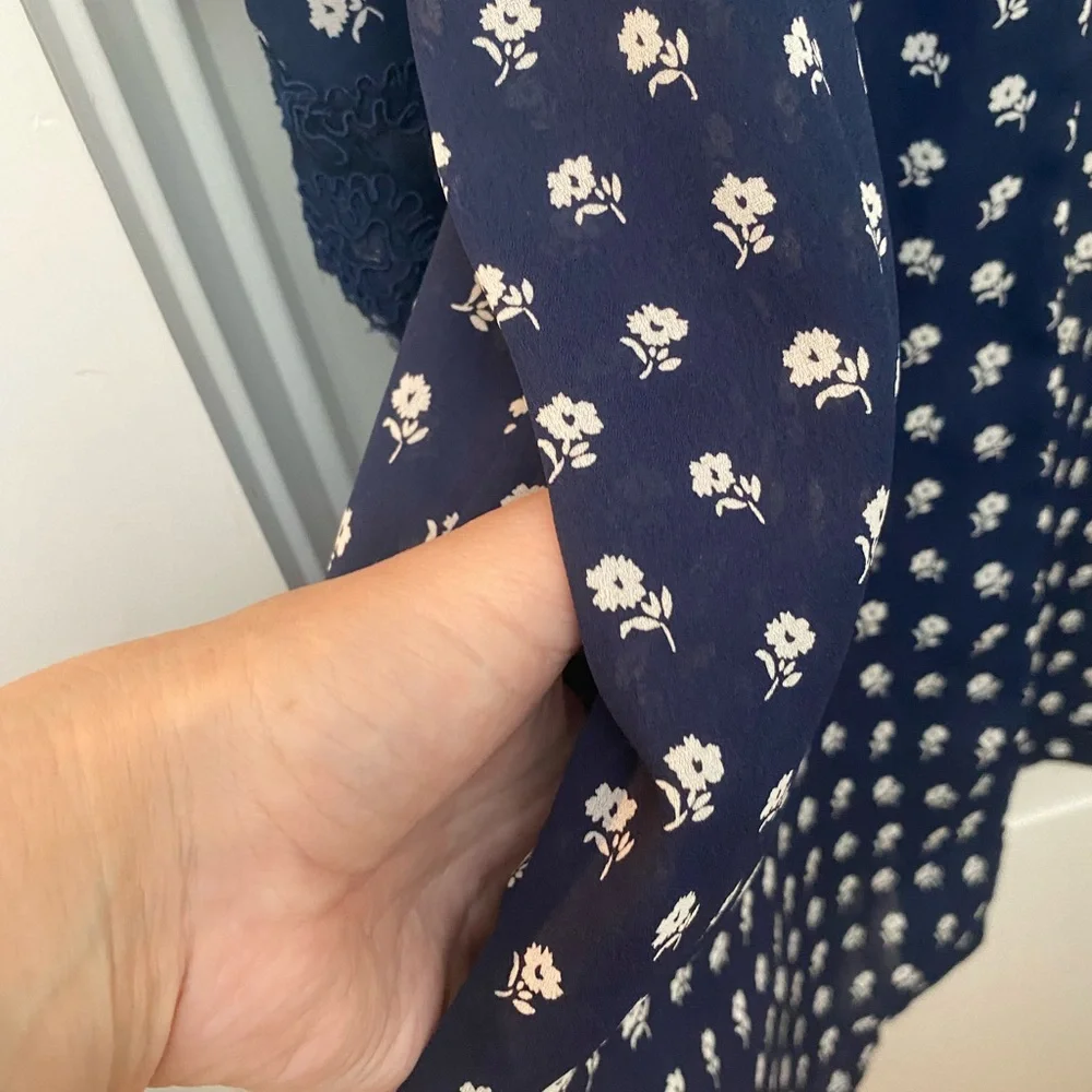Valentino Vintage Navy & White Robe Small